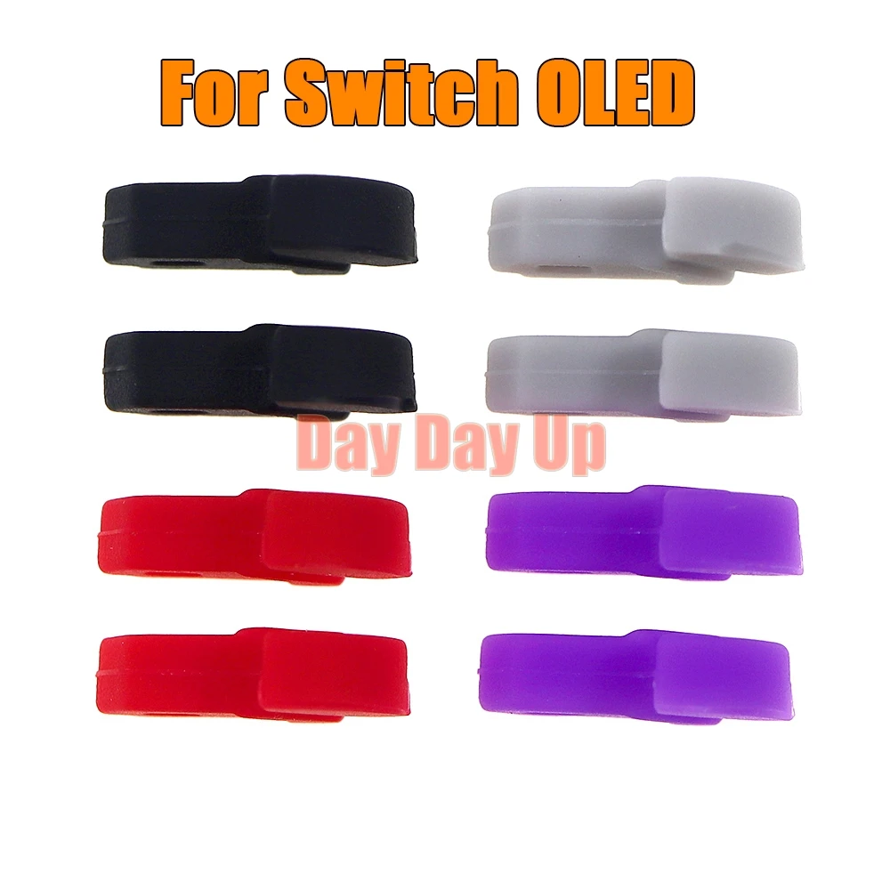 1 conjunto de almofadas antiderrapantes para nintendo switch oled, borracha antiderrapante, acessórios de jogo, substituição de reparo para switch oled