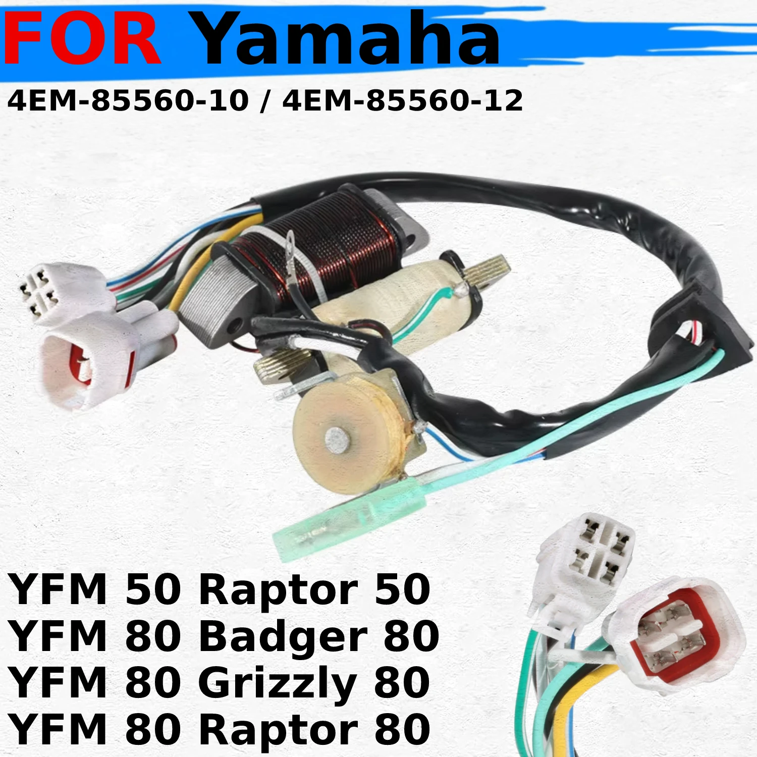 

Motorcycle Magneto Generator Stator Coil For Yamaha YFM 50 Raptor 50 YFM 80 Badger 80 YFM 80 Raptor 80 4EM-85560-10 Accessories