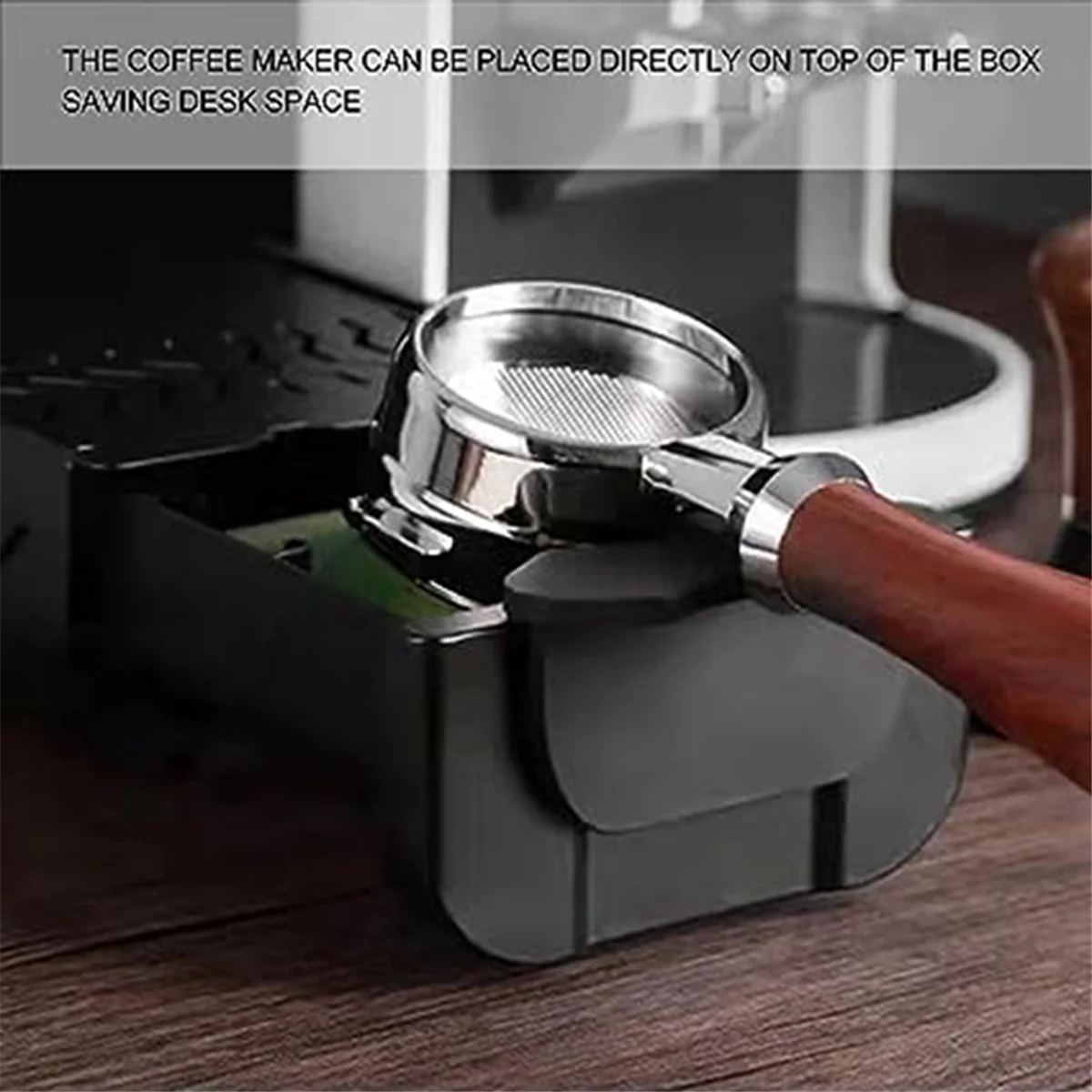 Drawer-Type Dregs Box Coffee Machine Storage Waste Powder Dregs Box Thickened Dregs Box for Bar Counter(Gray)