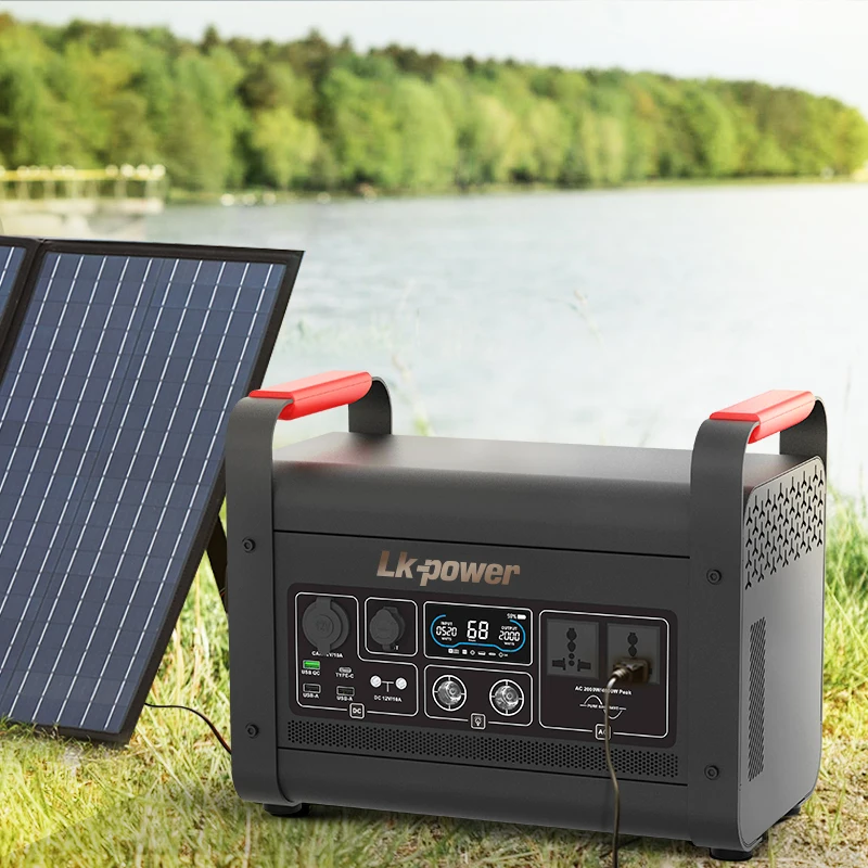 Large Capacity Portable Solar Power station Lithium ion Battery 220V 2000W Solar Generator For Home Solar System