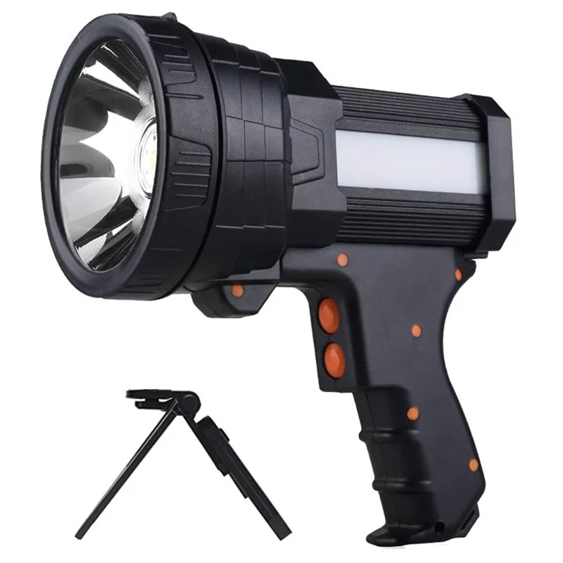 

Rechargeable Spotlight Super Bright LED Flashlight Handheld Spotlight 9600MAh Long Lasting Flashlight Searchlight