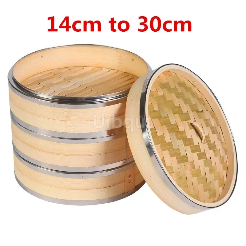 Una dos tres jaulas con cubierta, vaporizador de bambú para cocinar, juego de cesta para aperitivos y arroz, herramientas de cocina, olla de vapor para dumplings