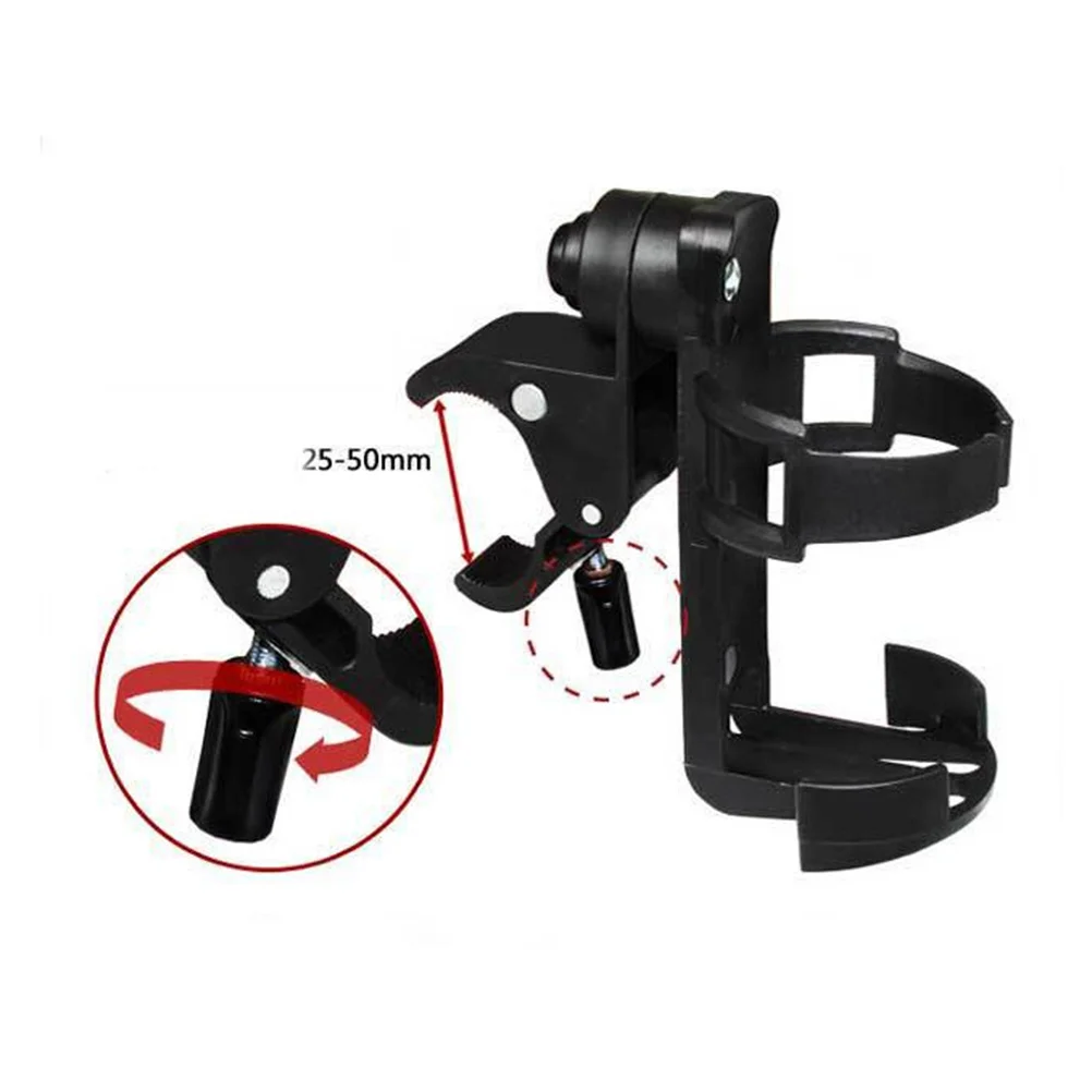 رف حامل أكواب محمول وخفيف الوزن ومتين لعربة الأطفال ودراجة الدراجة وسهل التشغيل وقفل آمن