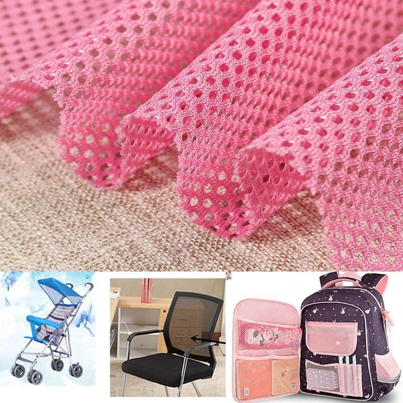 Durable Black Color Net Fabric Multifunction Honeycomb Mesh Fabric Sewing Chair Office Car Cushion Knit Lining Apparel Cloth