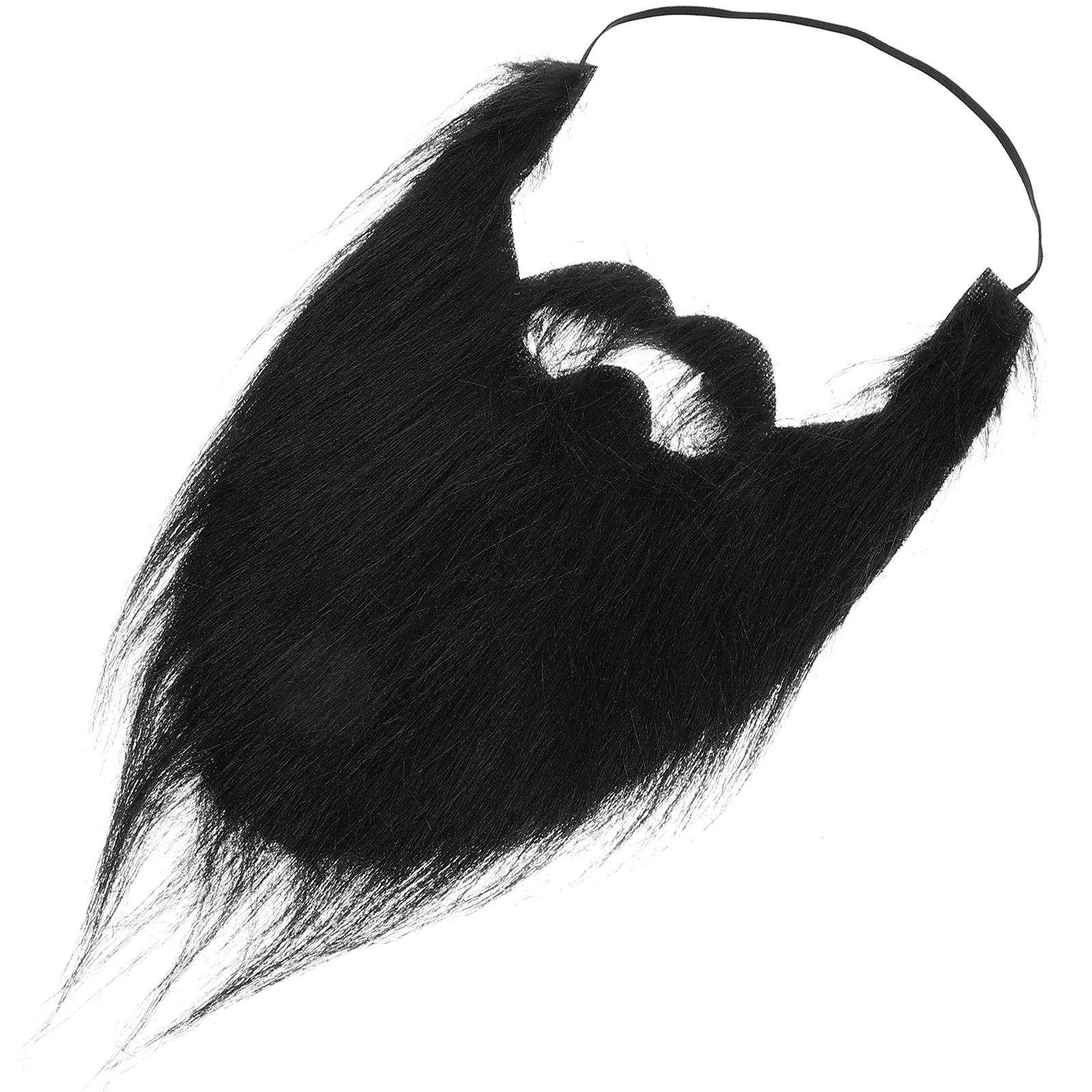 Large Black Realistic Fake Beard For Men Halloween Costume Prop Cosplay Party Facial Hair Accessory False Beard