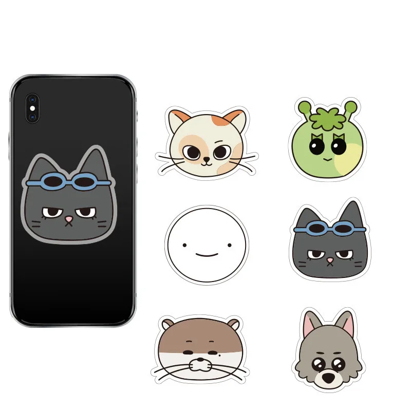 New Kpop Korean Group SUNGCHAN KARINA Ning Cartoon Acrylic Phone Ring Holder Display Fans Gifts Collection