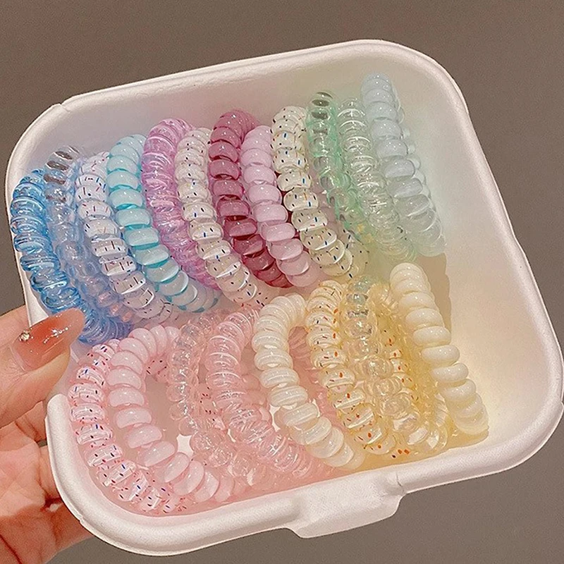 

4/10 шт. корейских высококачественных резинок для волос с узором в горошек (виноград, кокос), свежие и универсальные резинки для волос, аксессуары для волос [CC55]