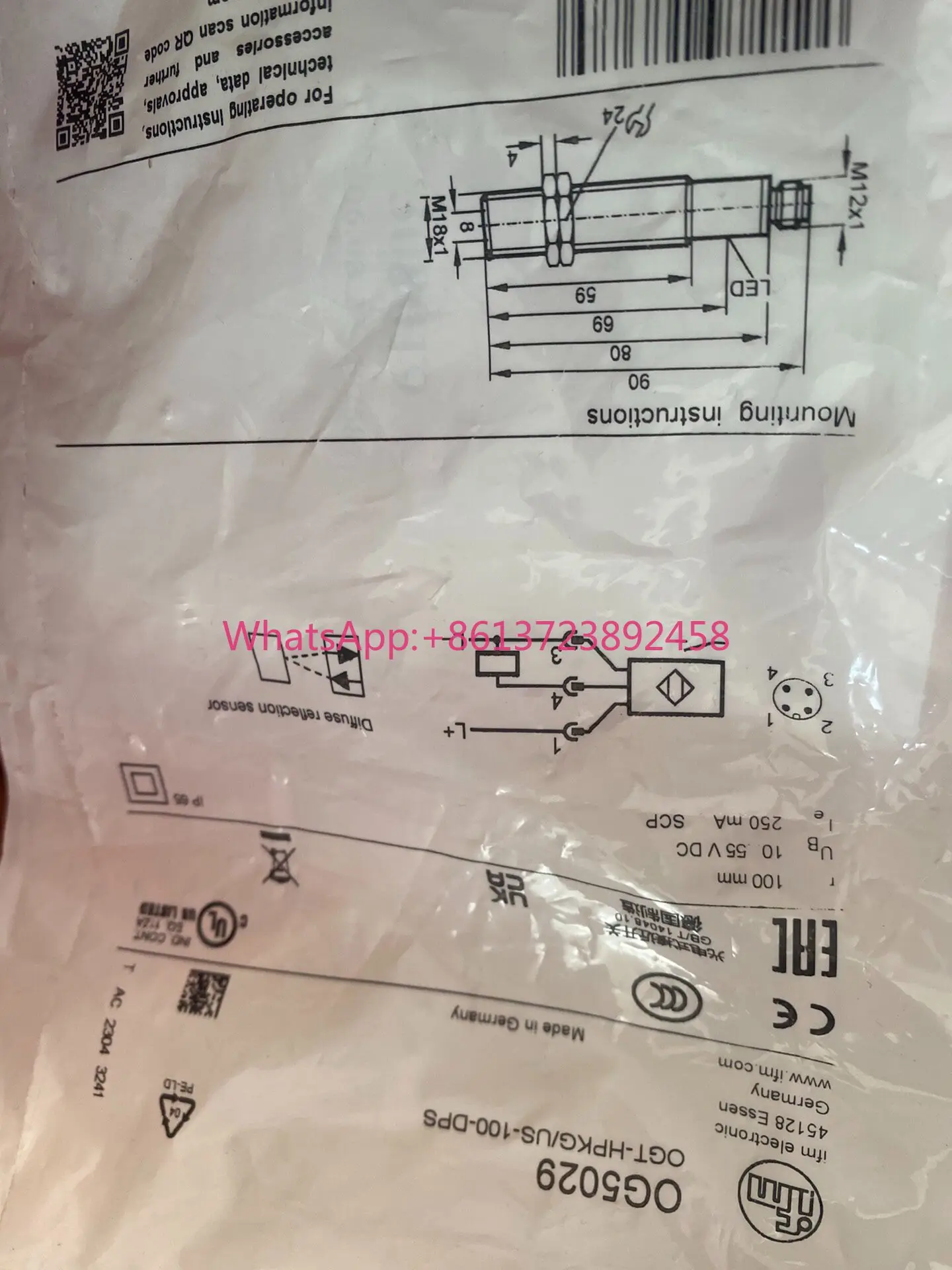 

Yifumen OG5029 brand new original and genuine unopened diffuse reflection photoelectric switch, the quantity is left one