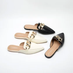 Fashinable   chain  casual  office lady   comfortable   muller slippers sandals