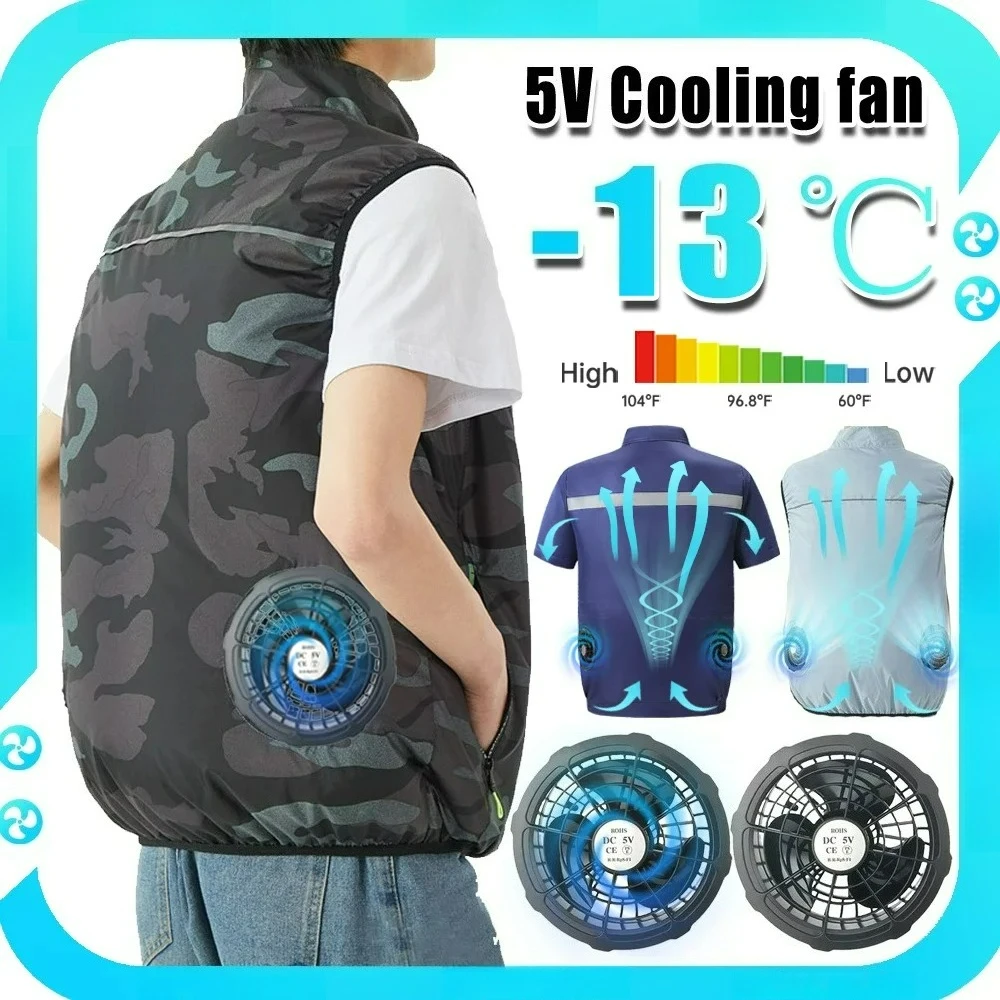 

Cooling Fan for Air Conditioner Vest Air Conditioning Clothing with Wearable USB Cool Fan High Temperature Work Fishing Jacket