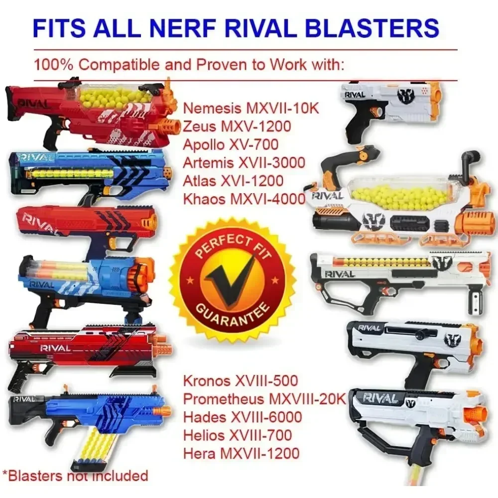 Peluru Mainan Nerf Rival Y25/100, Isi Ulang Dart Rival, Peluru untuk Pistol Mainan Nerf Rival, Bola Dart untuk Pistol Nerf Rival Apollo Zeus