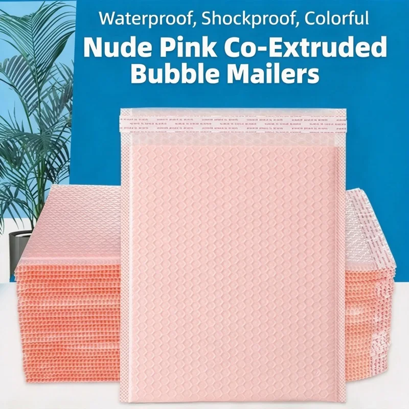 50pcs Co Extruded Film Bubble Mailer Foam Self Adhesive Waterproof Transport Bag Used For Packaging And Mailing