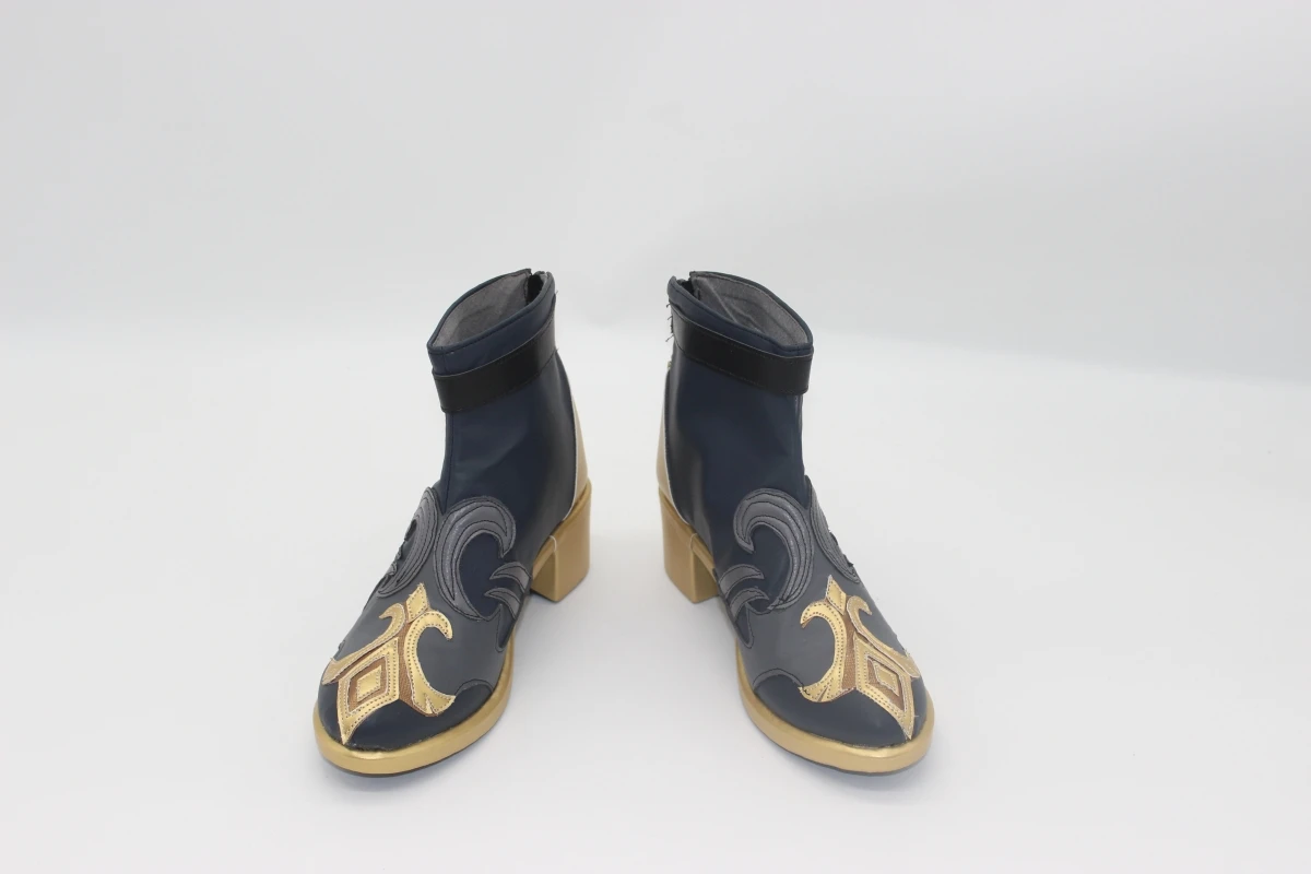 Spel Genshin Impact Neuvillette Cosplay Schoenen Enkellaarzen Voor Mannen C08576