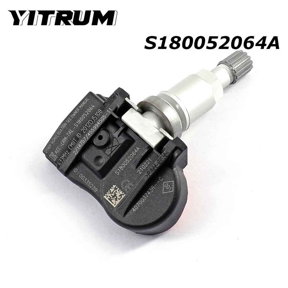 

YITRUM S180052064A TPMS Tire Pressure Monitor Sensor For Renault Fluence Laguna Latitude Megane Scenic Zoe Air Pressure Guage