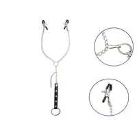 adult productsMetal Chain Nipple Clamps for Couples Adjustable Breast Clip Bondage Accessories for Sensual Bedroom Foreplay - Image 2