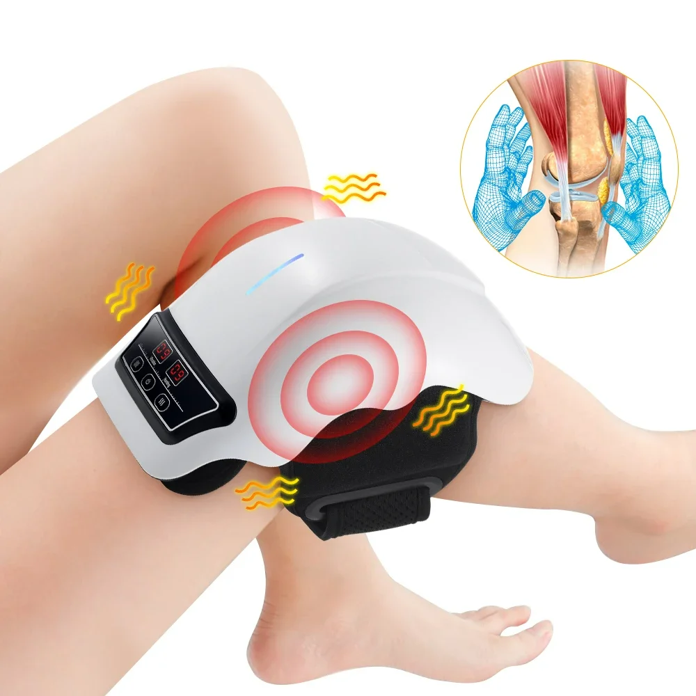 Updated Electric Knee Massager - 2 in 1 Heating TENS Therapy Hot Compress Infrared Massage for Arthritis Joint Pain Relief
