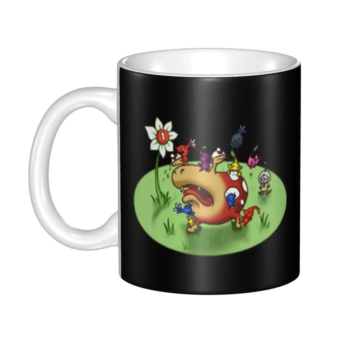 

Animated Cartoon Games Pikmin Attack Coffee Mugs DIY Customized Ceramic Milk Tea Mug Cup