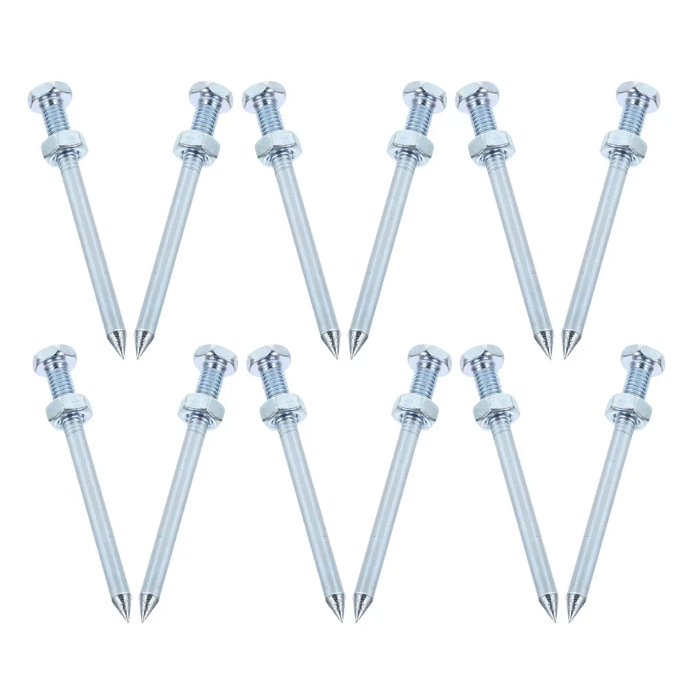 

Набор из 12 прочных многоразовых металлических шипов для аэратора газона: легкие, устойчивые, простые в установке для газонов, патио, травы и почвы