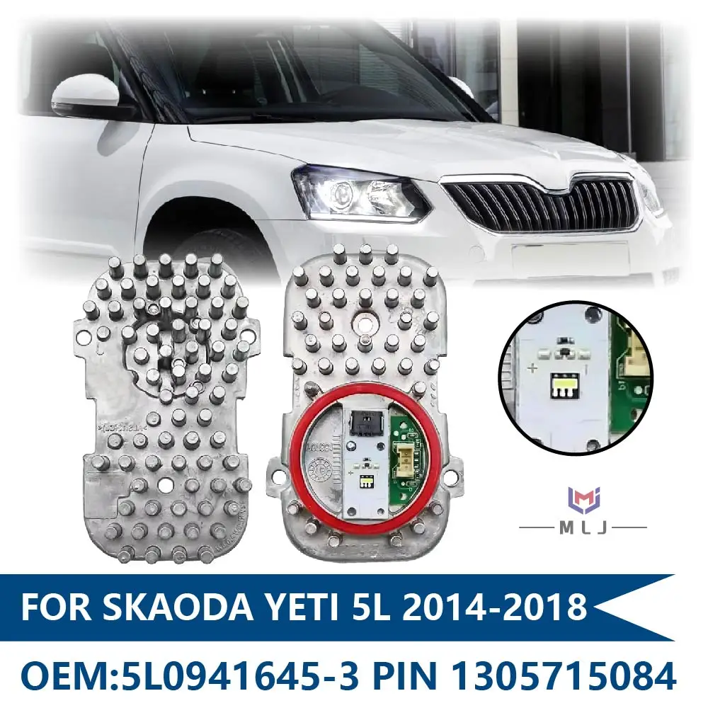 5L0941645 3 Pin For Skoda Yeti 5L 2014-2018 LED Turn Signal Light Module DRL Daytime Running Light Angle Eye Car Accessories