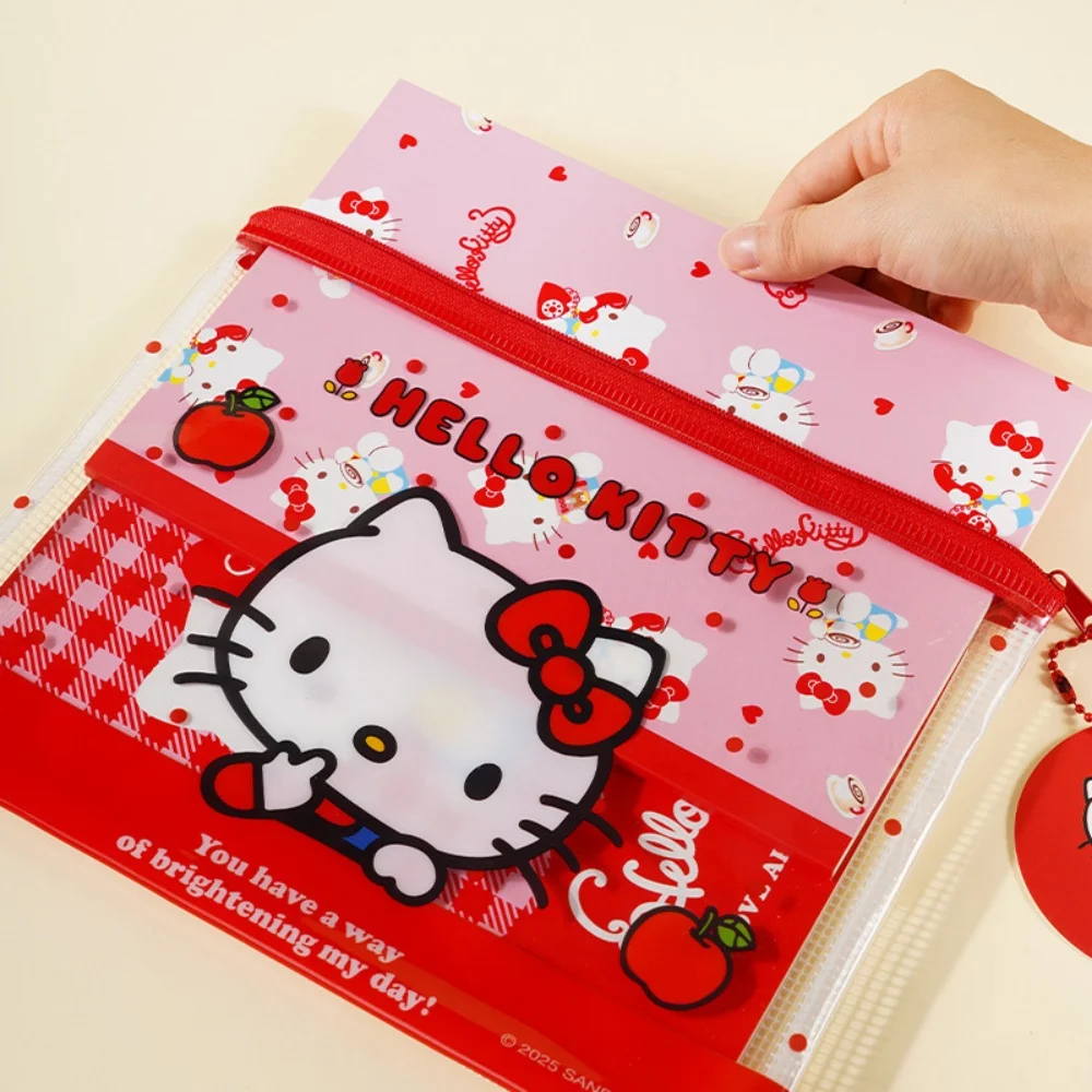 Genuine Sanrio Cartoon A5 Document Bag Hello Kitty Snap Information Bag Student Folder Tutorial Storage Bag Office Supplies