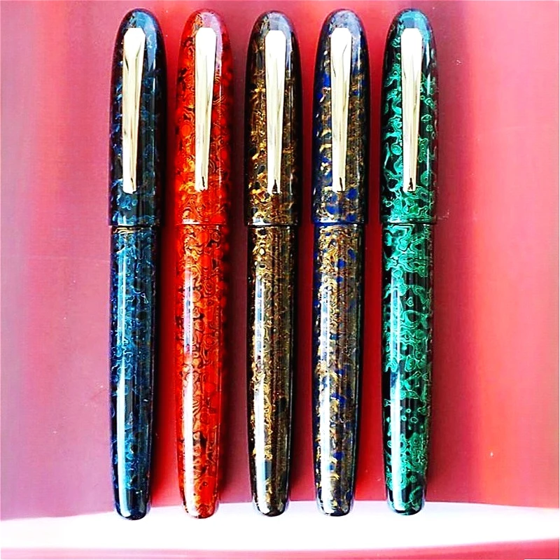 

BALAOYE Natural Lacquer Fountain Pen Double Layer Long Knife F 0.5mm Nib Limited Edition Hand Polishing Office Business Gift Box