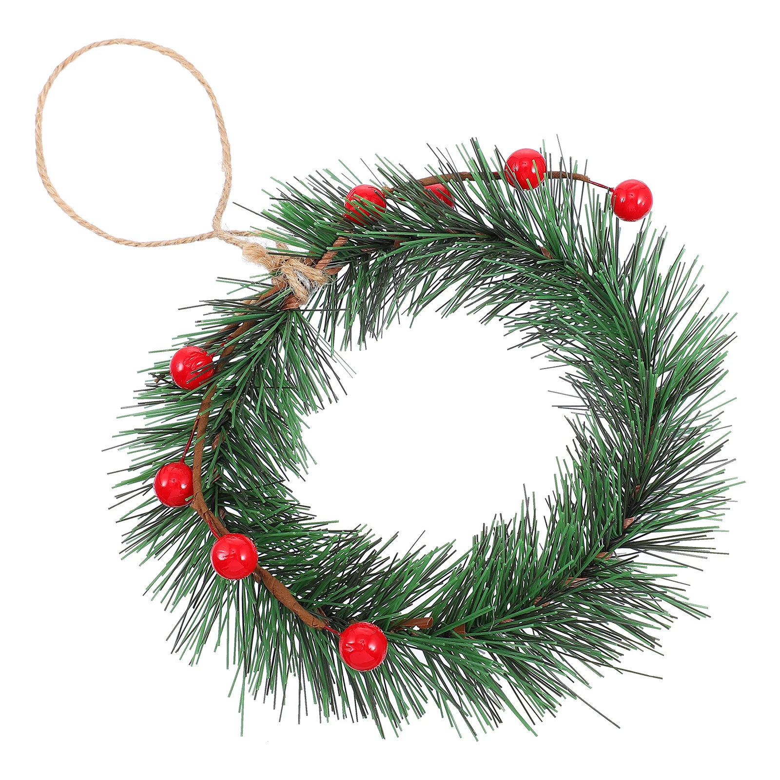 

3pcs Artificial Christmas Garland Red Berry Green Wreath Decorations for Acacia Beans Xmas Wreath Pendant Outdoor Home Party