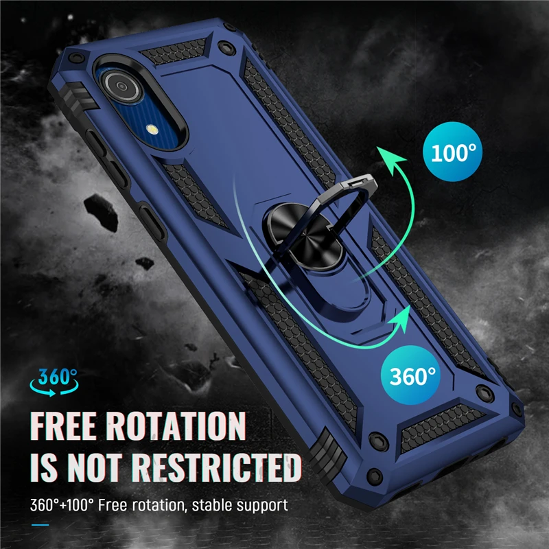 For Samsung A03 Core Case Shockproof Armor Magnetic Car Ring Stand Phone Case For Samsung Galaxy A03 Core 2021 A032F Back Cover