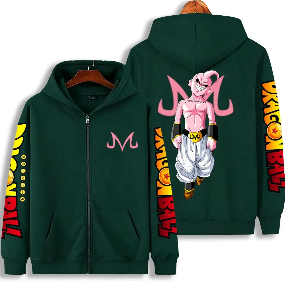 Moletom com Zíper Unissex Dragon Ball Magic Man Bu Ou, Moletom Y2K de Anime Japonês, Camiseta Esportiva Casual de Rua, Masculino, Feminino, Casal