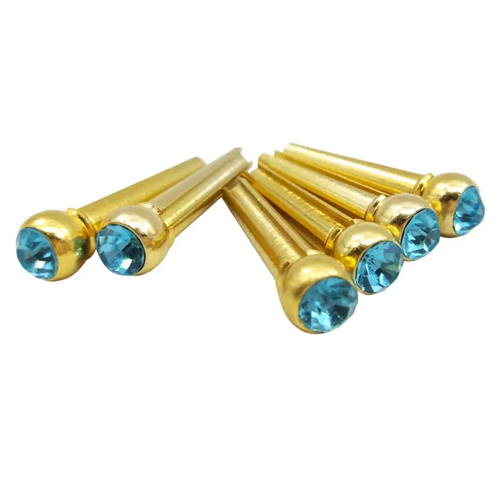 6pcs/Pack Durable Copper Acoustic Guitar Replacement String Bridge Pins