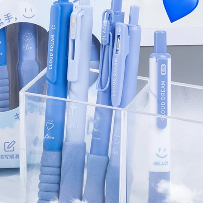 Ручка гелевая выдвижная, 0,5 мм, 5 шт.