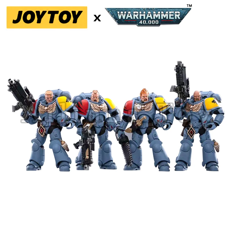 JOYTOY 1/18 Action Figure (4ชิ้น/เซ็ต) Space Wolves Battle Pack Hunter Pack อะนิเมะคอลเลกชันทหารชุดจัดส่งฟรี