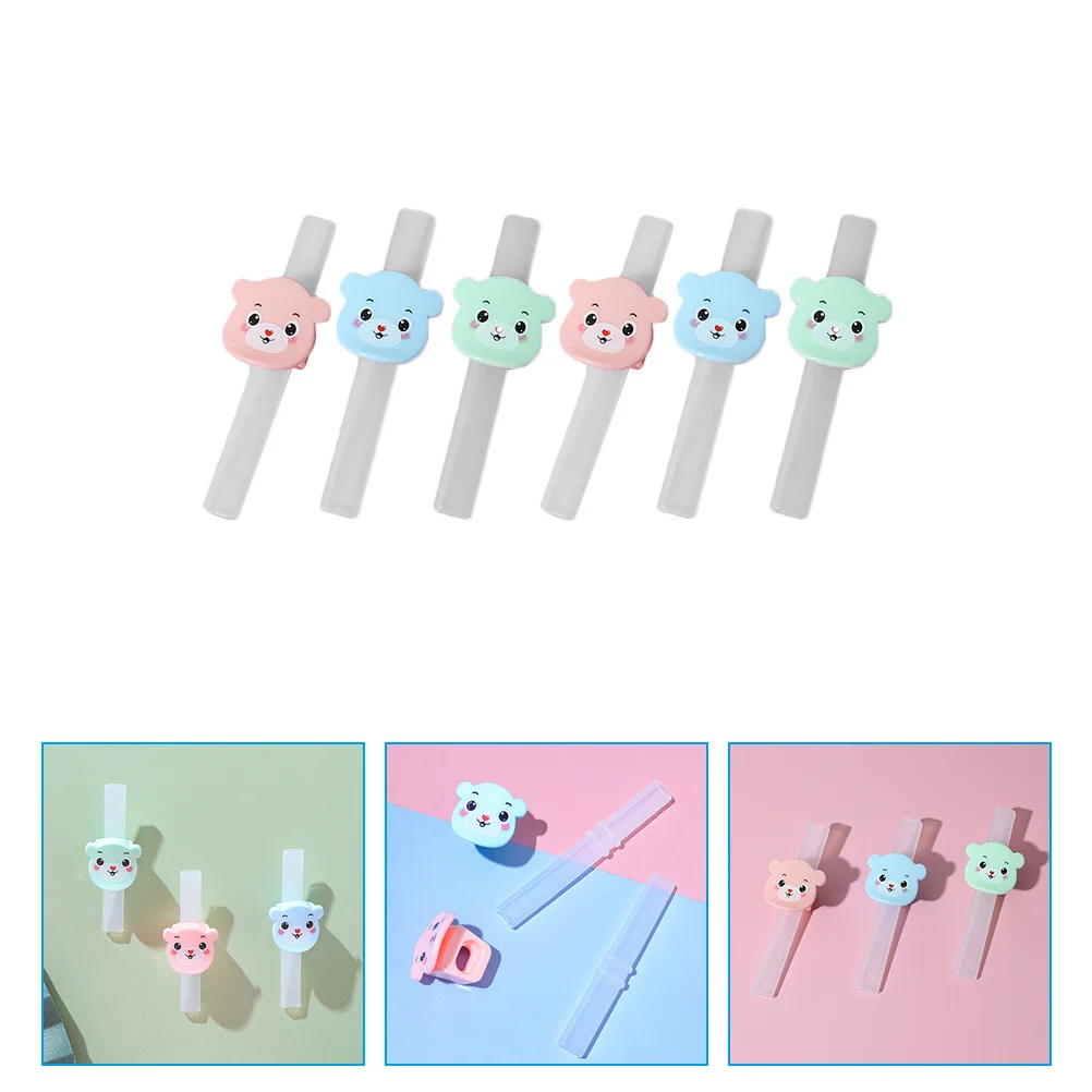 

6pcs Silicone Drinking Straws For Elderly Reusable Straws With Clips Detachable Easy Clean Heat Resistant Home Use Disabled
