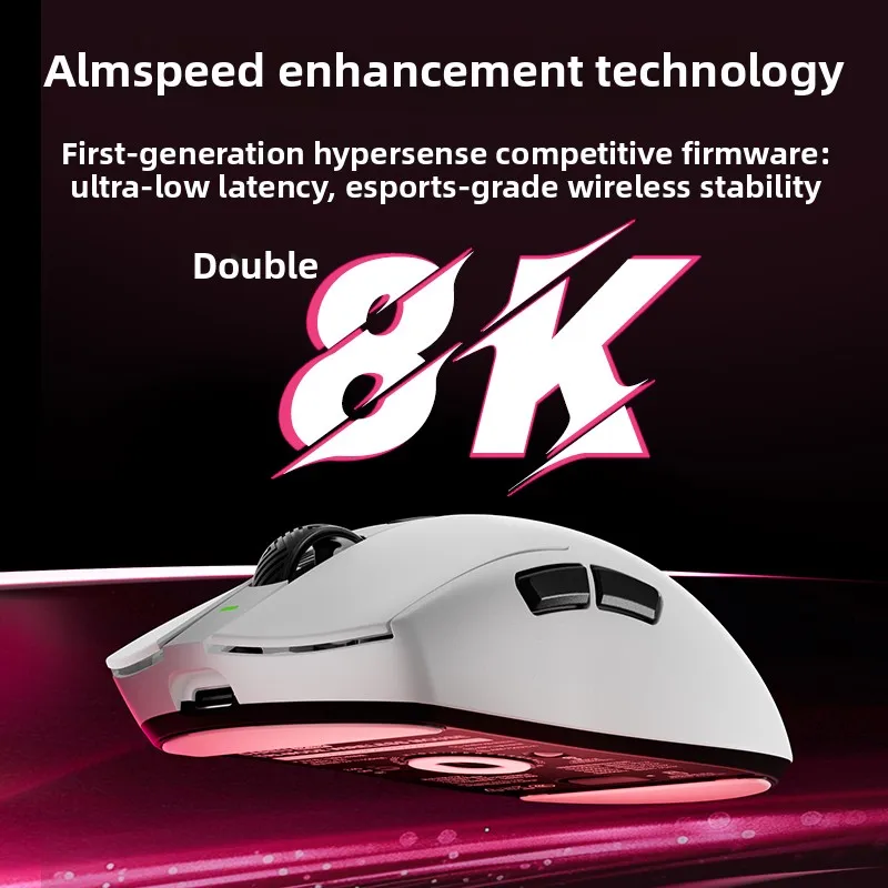 DAREU AE6 3-Mode Esports Gaming Mouse PAW3950 Dual 8K Keel Framework KBS light Silky Touch CSGO و VALORANT Esports game هدية