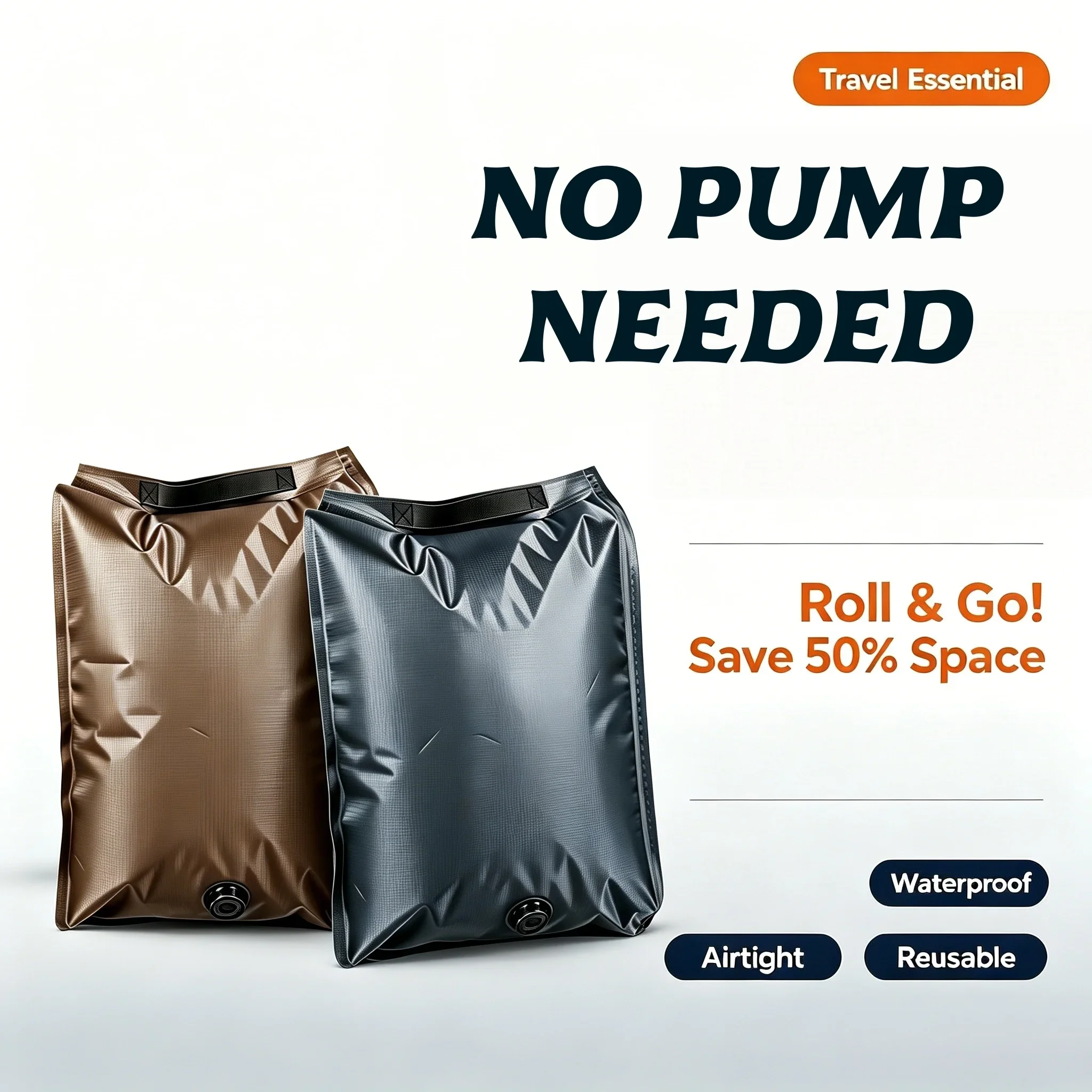 Fabric Vacuum Compression Bags for Travel Essentials Bag, Organizers Storage for Clothes Accessories Packaging Bags Travelbag