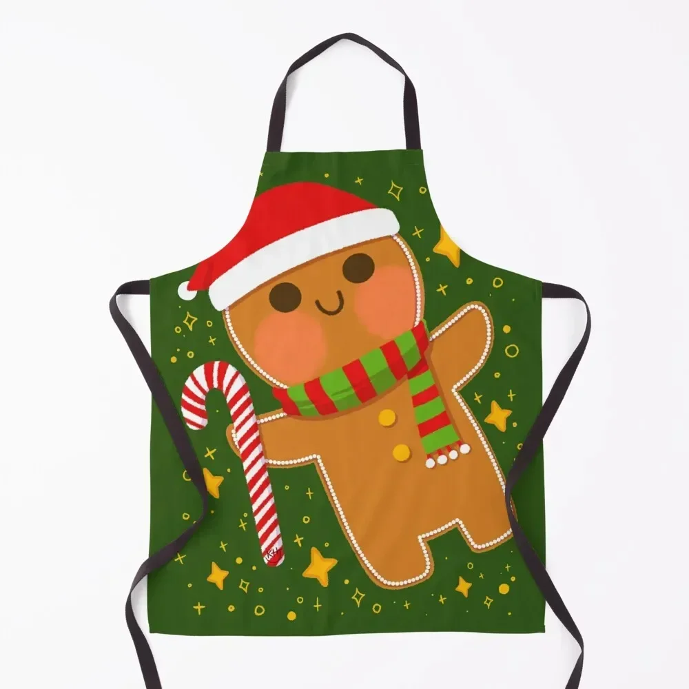 

Merry Christmas - Gingerbread Man/Gingerbread Cookie Apron Cute Kitchen Hairdressing Hairdresser Accessories Apron