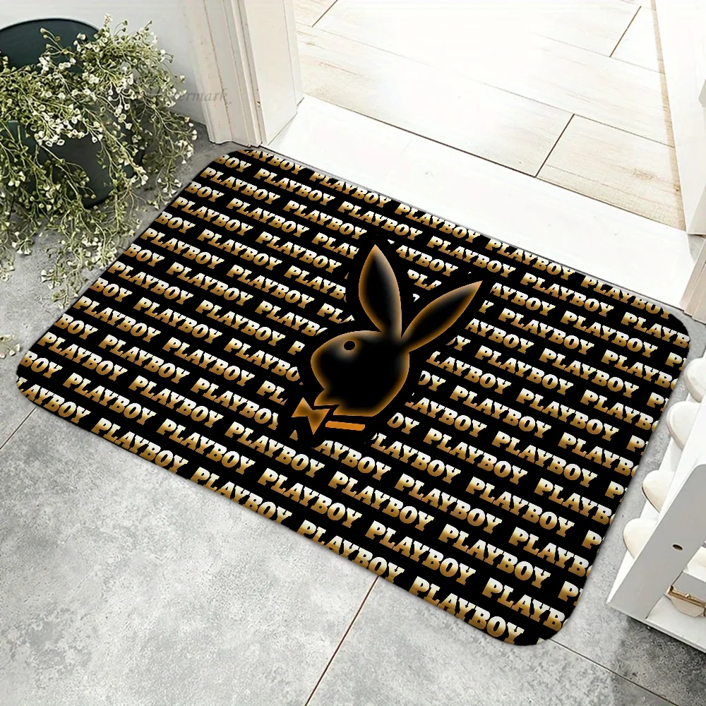 1pc Sexy Girl P-Playboy Floor Mat Floor Mat Anti-Slip Kitchen Bedroom Handmade Tufted Rug Carpet Living Room Entrance Rug