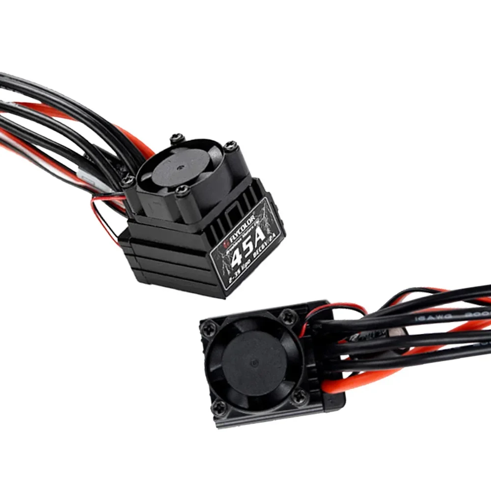 Flycolor lightning 18A 25A 35A 45A water-proof car ESC 2-3s for RC 1/10 1/16 1/18 cars brushless electroinic speed controller