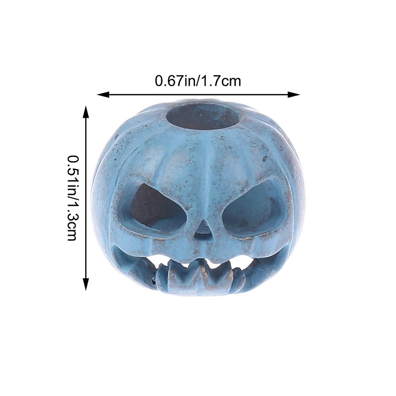 Halloween Pumpkin Skull Face Lantern EDC Brass Knife Beads Umbrella Rope DIY Woven Lanyard Pendants Outdoor Tool Hangings image 6