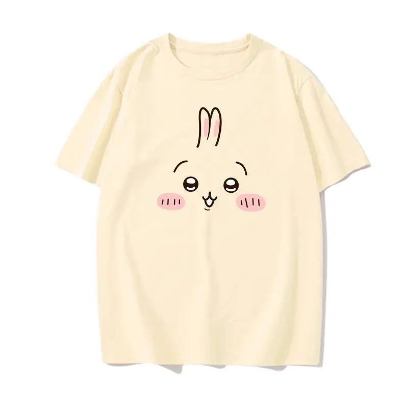 

Cute Chiikawa Hachiware Usagi pure cotton half-sleeved loose sweat-absorbent and breathable T-shirt