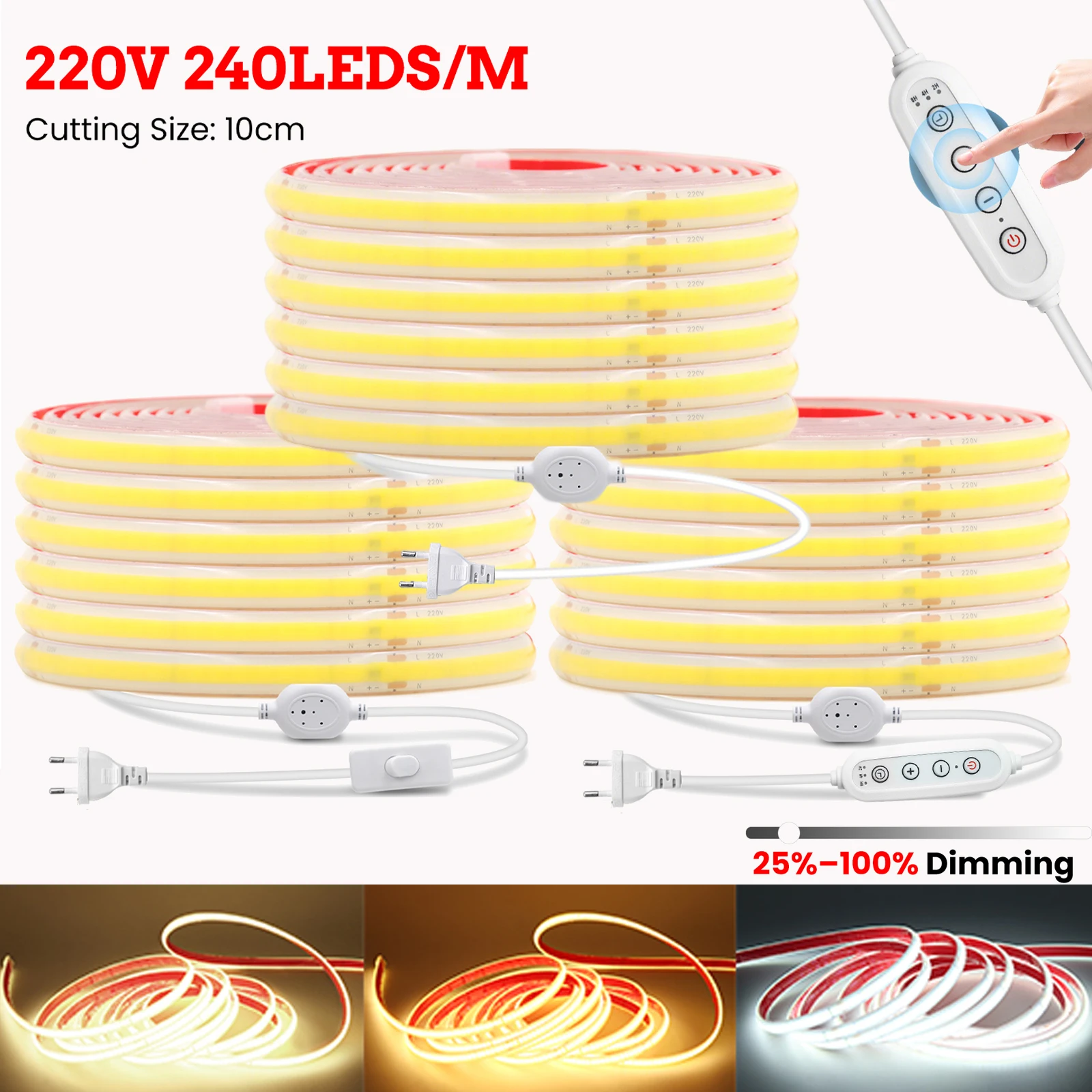 cob-led-strip-220v-dimmer-switch-light-bright-eu-power-kit-240leds-3000k-4000k-6000k-flexible-ribbon-tape-for-room-kitchen-decor