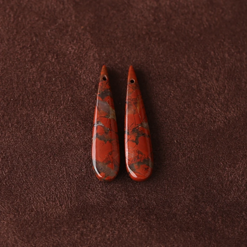 

Натуральные серьги-капли Red River Jasper WaterDrop, бусины 34x8x4 мм, 3,5 г, аксессуары для изготовления ювелирных изделий для женщин
