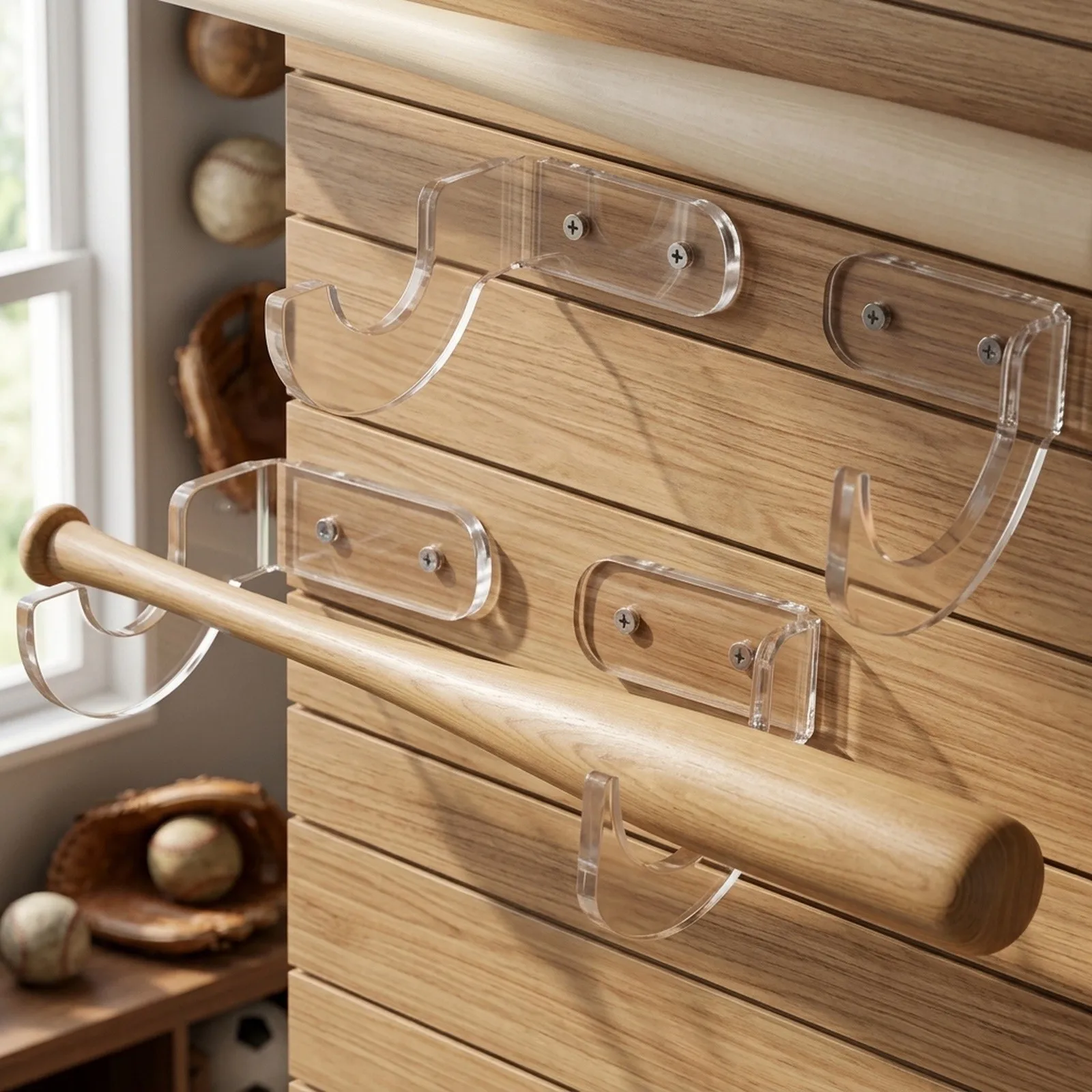for acrylic Bat Holder Baseball Bat Holder Transparent Design Annular Groove Elegant Touch Long-lasting Functionality