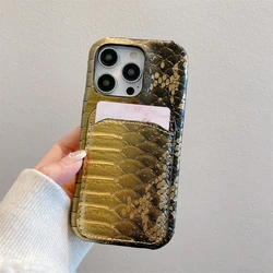Luxury Dragon Snake leather Card holder wallet Case protection for iPhone 15 14 13 12 11 14 Pro Max XS XR 7 8 Plus X SE Coque