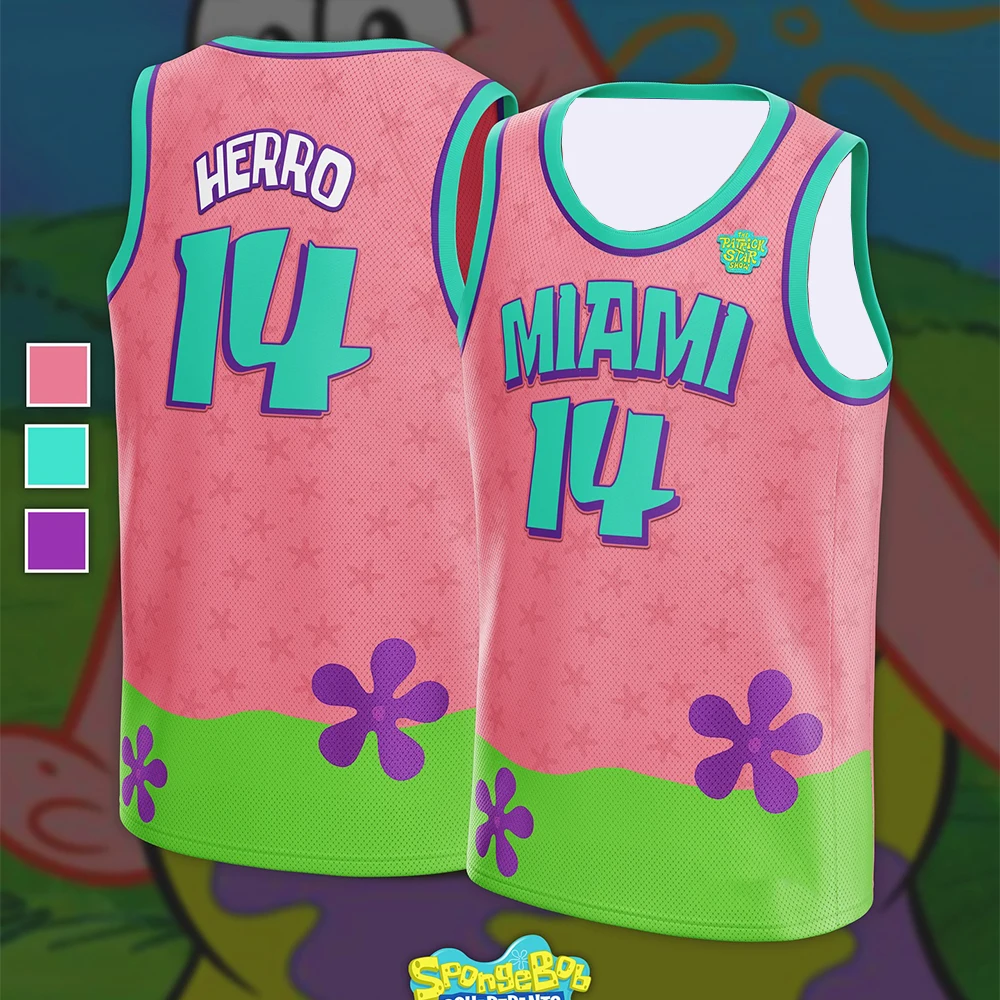 2026 جديد باتريك ستار رقم 14 تايلر هيرو كرة السلة سترة تأثيري الرجال النساء المتضخم تنفس التجفيف السريع سترة رياضية ﻿