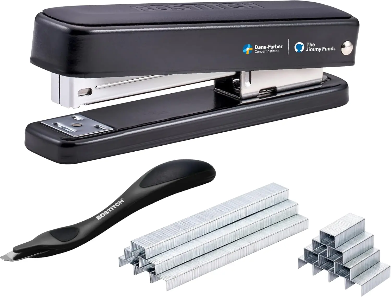 

Heavy Duty Metal Stapler, 50 Sheets Capacity with 1250 Staples, Jam-Free, Ergonomic Remover, Black