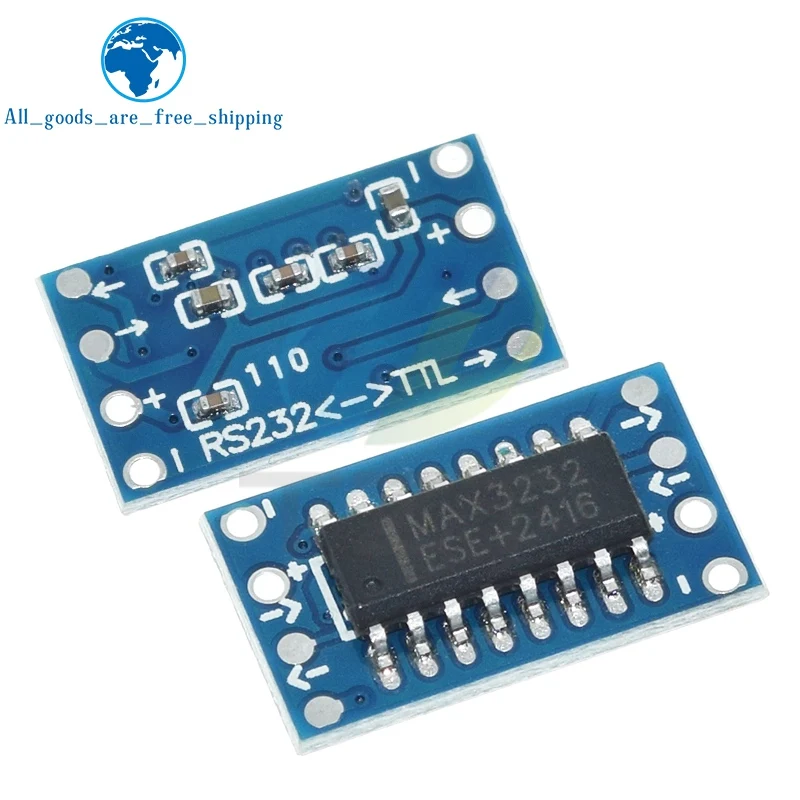 Tzt 1/5 peças mini rs232 max3232 níveis para placa conversora de nível ttl placa conversora serial dropshipping
