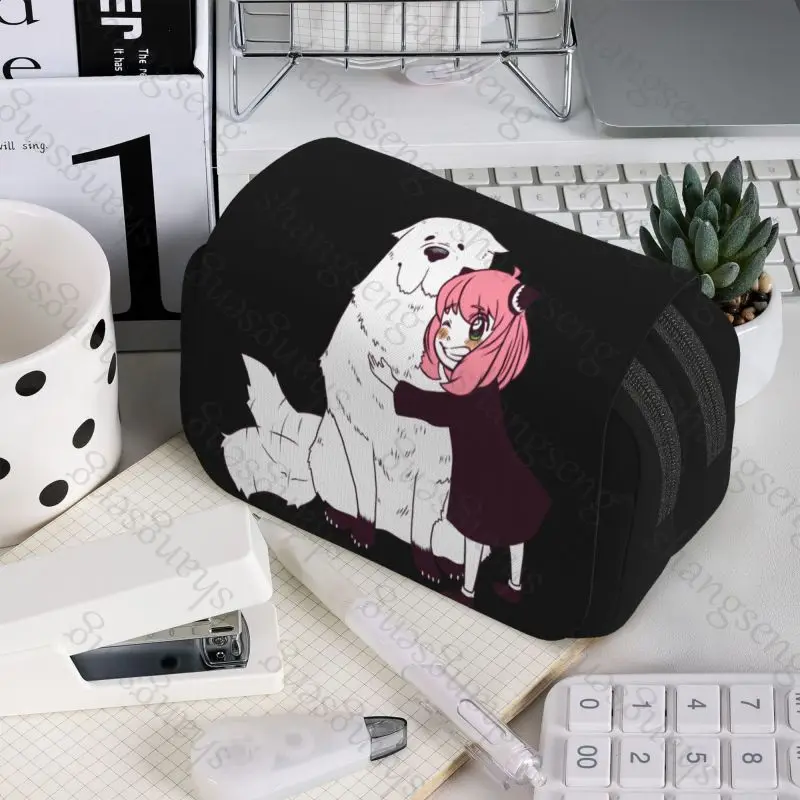 SPY×FAMILY anime Pen case Pencil Box Double Flip School Supplies Children's Pencil Box Storage Cosmetic Bag Student Gift