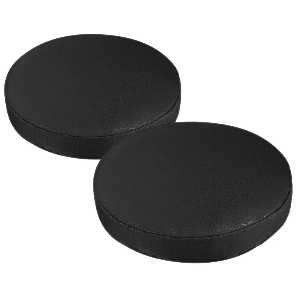 

2Pcs Black Round Stool Covers Cotton Elastic Stretch Seat Protector for Home Bar Office Chair Non-Slip Furniture Cover