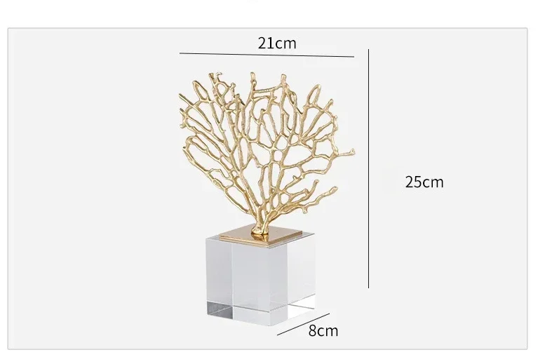 White Crystal Base Coral Tree Decorations Art and Decoration