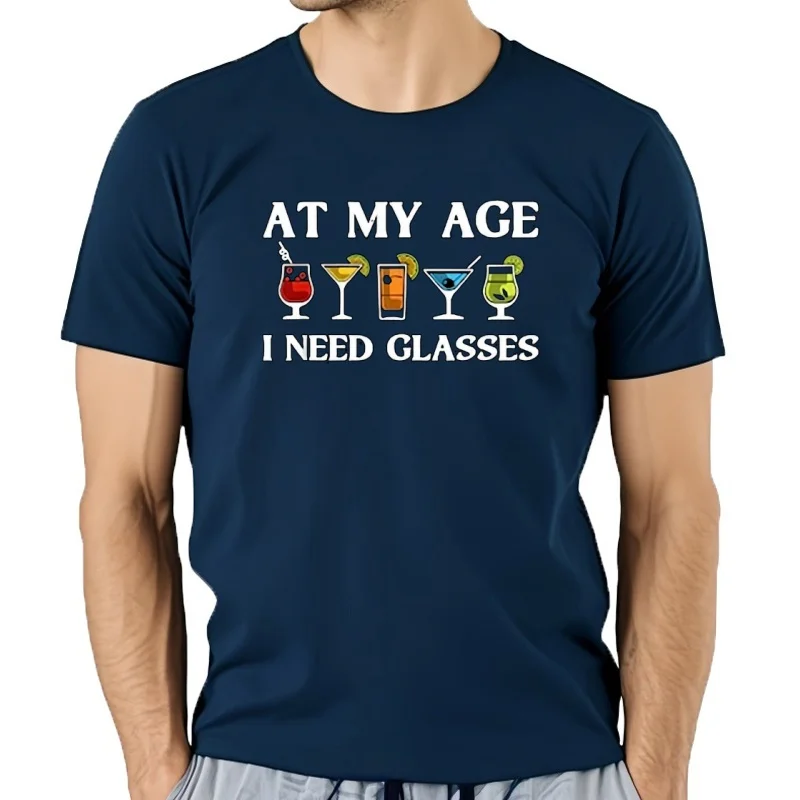Camiseta humorística para les amateurs de boisson, camiseta buveur, gráfico, drôle a mon âge, verre à cocktail cool
